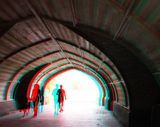 Prospect Park Tunnel with 3d stereo anaglyph